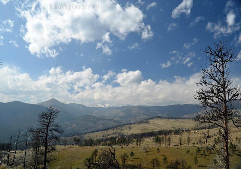 Rocky Mountains from Bald Mountain near Boulder, Colorado