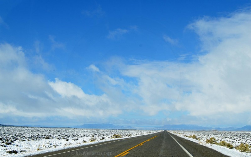 Unexpected snow storm near Walsenburg, Colorado