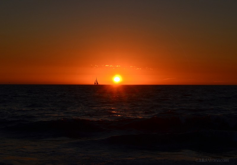 Sunset over the Pacific Ocean