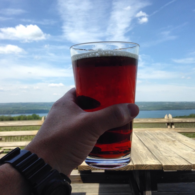 A pint of Wagner Valley Beer from their gorgeous Finger Lake vineyard/brewery. Go there!