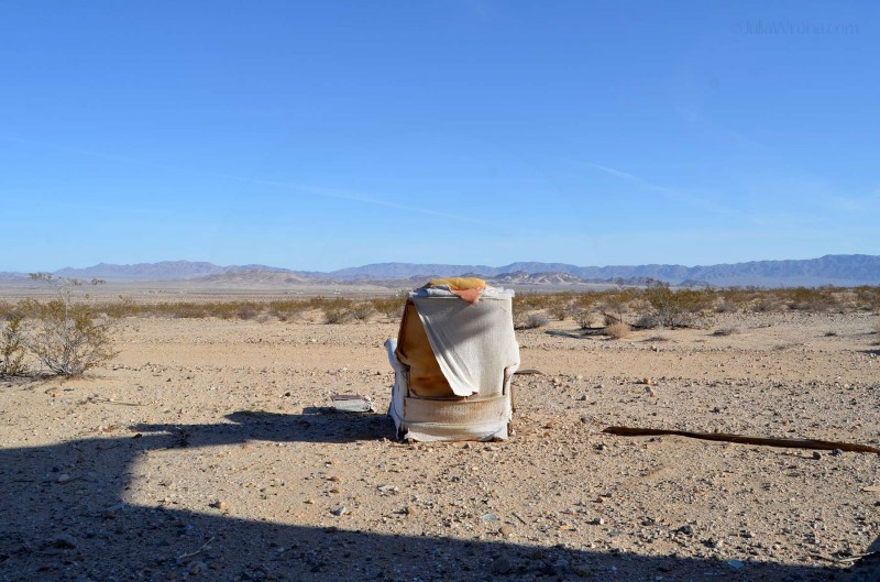 Old chair in Wonder Valley desert