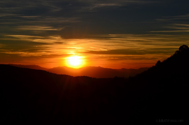 Sunset over white Sands, New Mexico