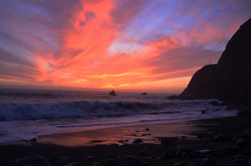 Big Sur, California at Sunset (Lime Kiln)