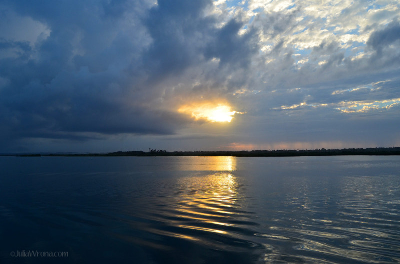 Sunset over the water in Florida