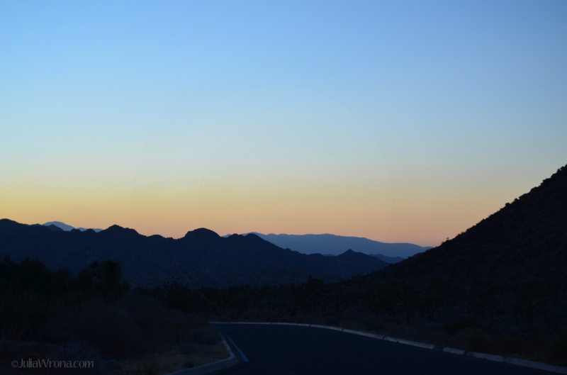 Mountains at dusk
