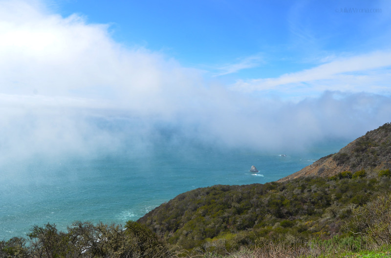 Fog over the Pacific from Route 1 California