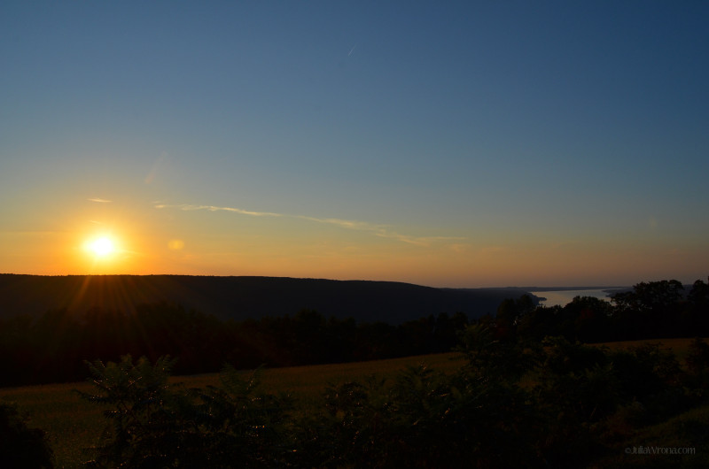 Above Skaneateles Lake at Sunset