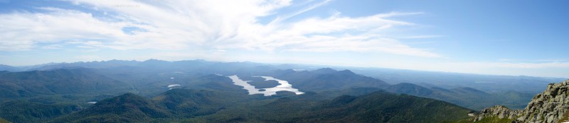 View of Lake Placid from the top of Whiteface